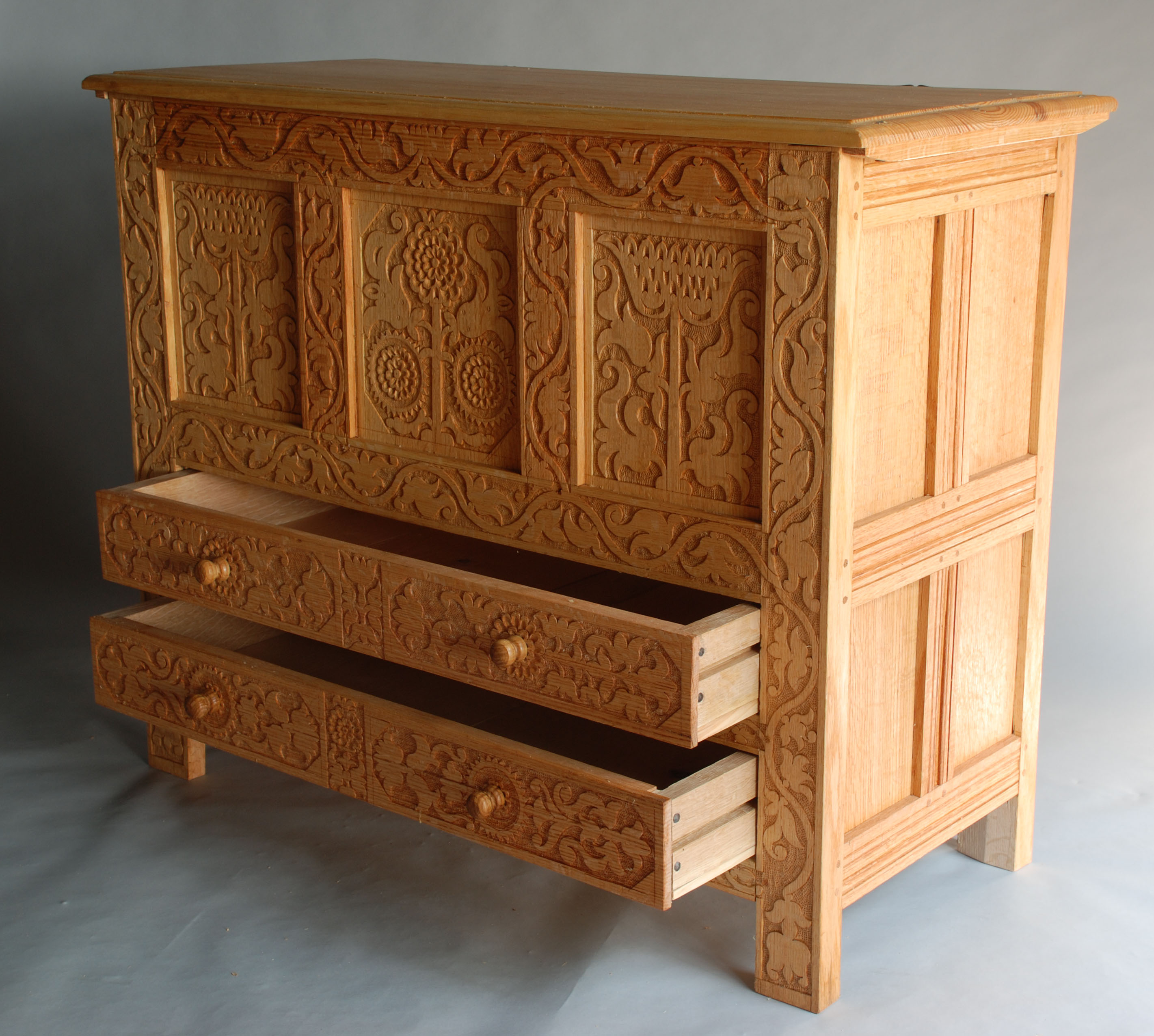 carved oak chest | Peter Follansbee, joiner's notes