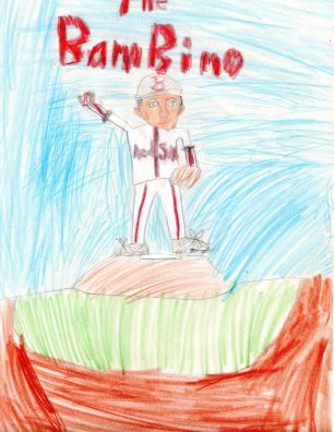 Daniel's drawing of Babe Ruth