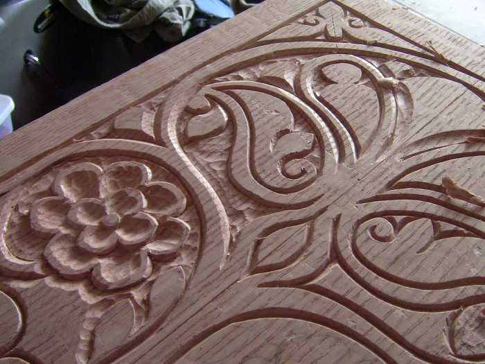carved panel detail