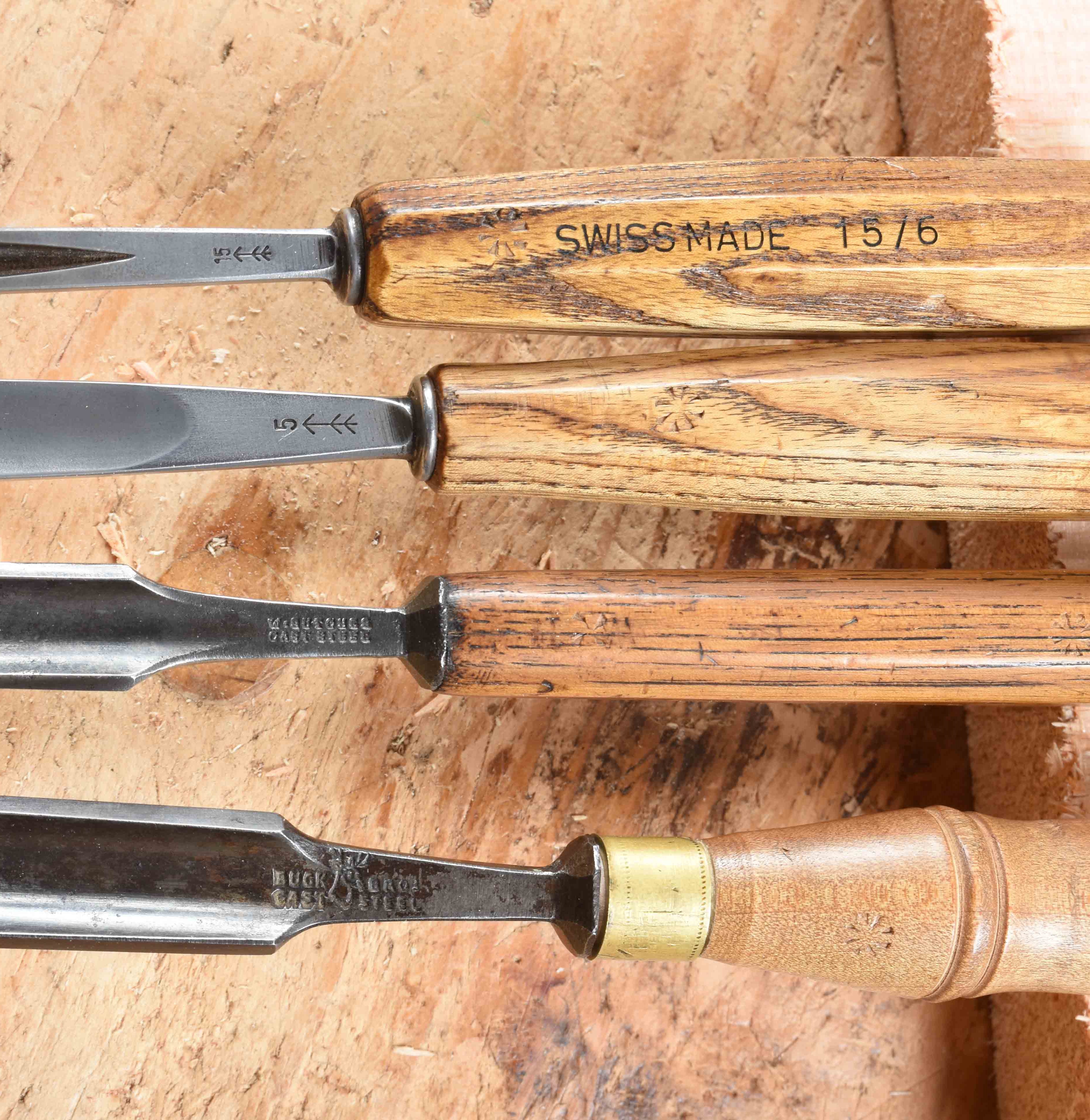 Buck Bros 3-Pack Woodworking Chisels Set in the Chisel Sets